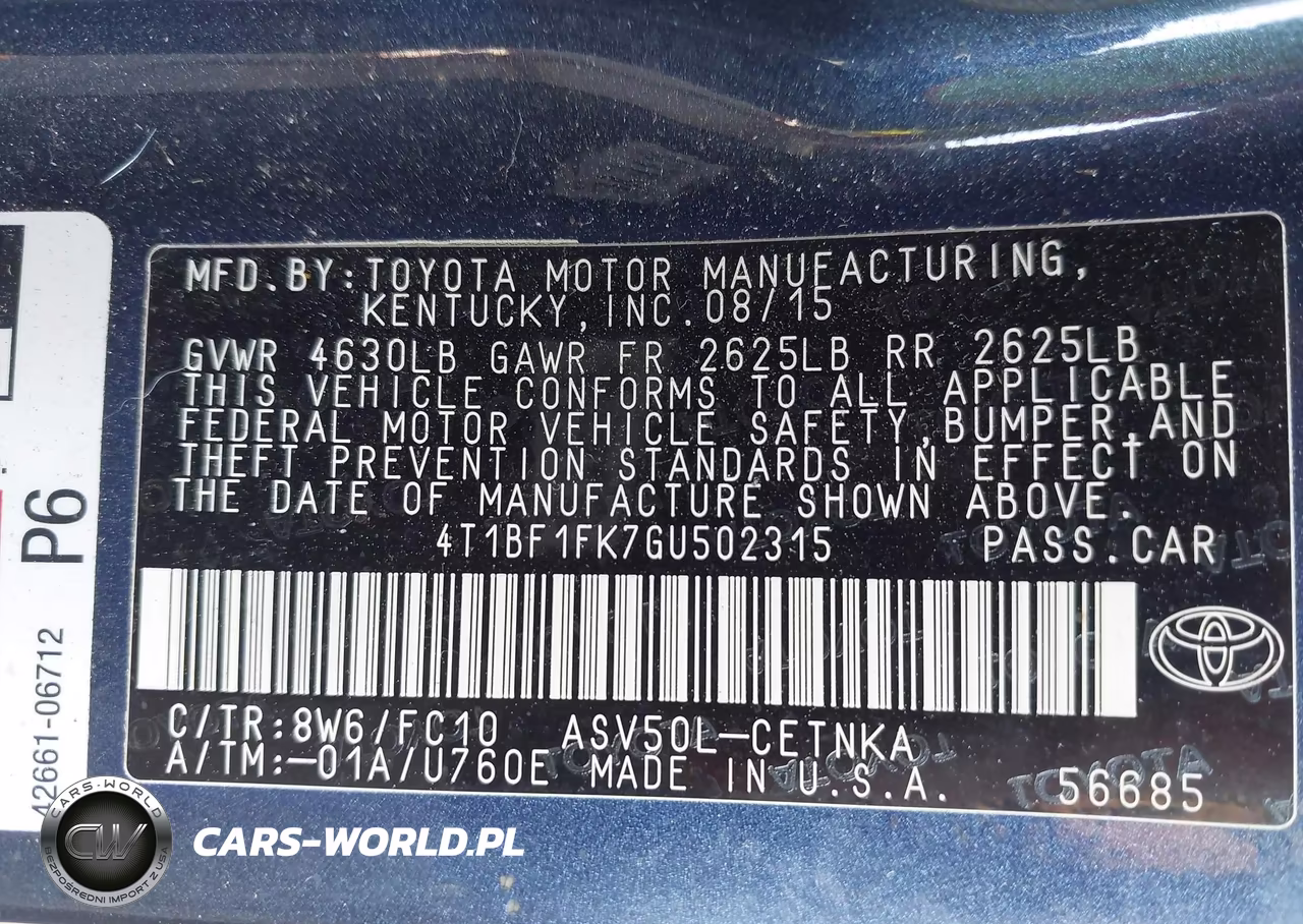 2016 Toyota Camry Le VIN:4T1BF1FK7GU502315 - 9