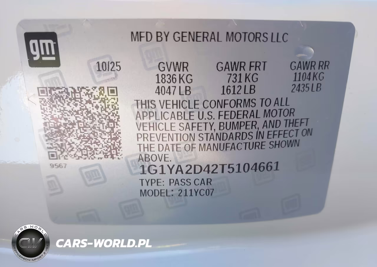 2026 Chevrolet Corvette Stingray , 1Lt, Rwd VIN:1G1YA2D42T5104661 - 9