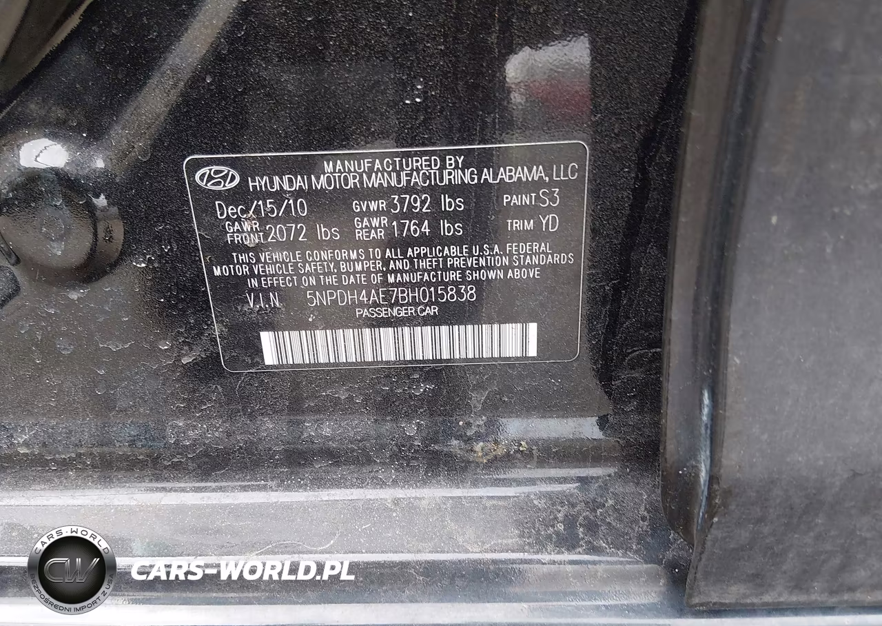 2011 Hyundai Elantra Gls VIN:5NPDH4AE7BH015838 - 9