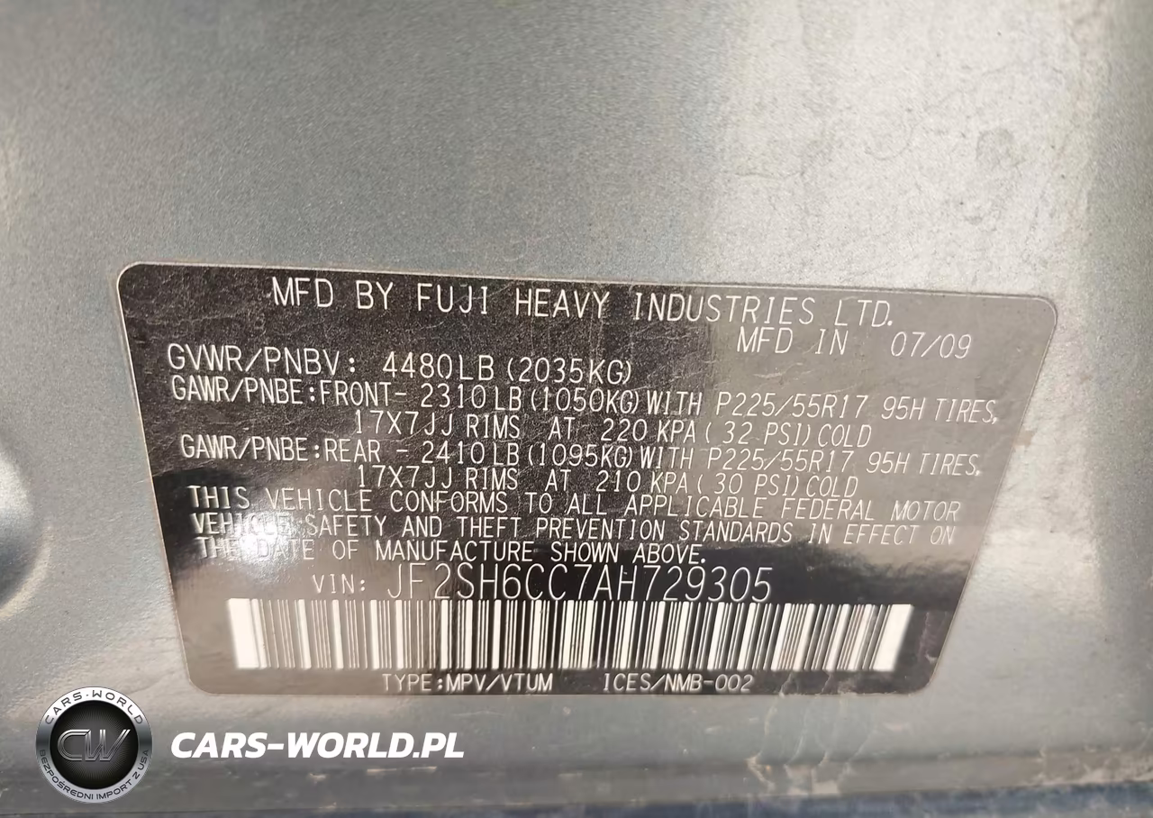 2010 Subaru Forester 2.5X Premium VIN:JF2SH6CC7AH729305 - 9