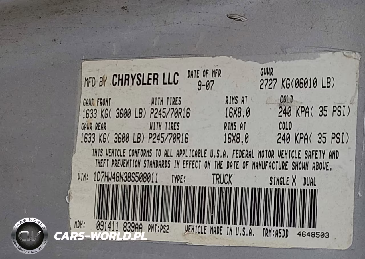 2008 Dodge Dakota Slt VIN:1D7HW48N38S508011 - 9