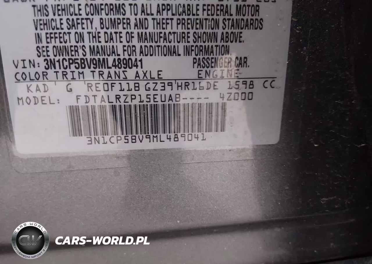 2021 Nissan Kicks S Xtronic Cvt VIN:3N1CP5BV9ML489041 - 9