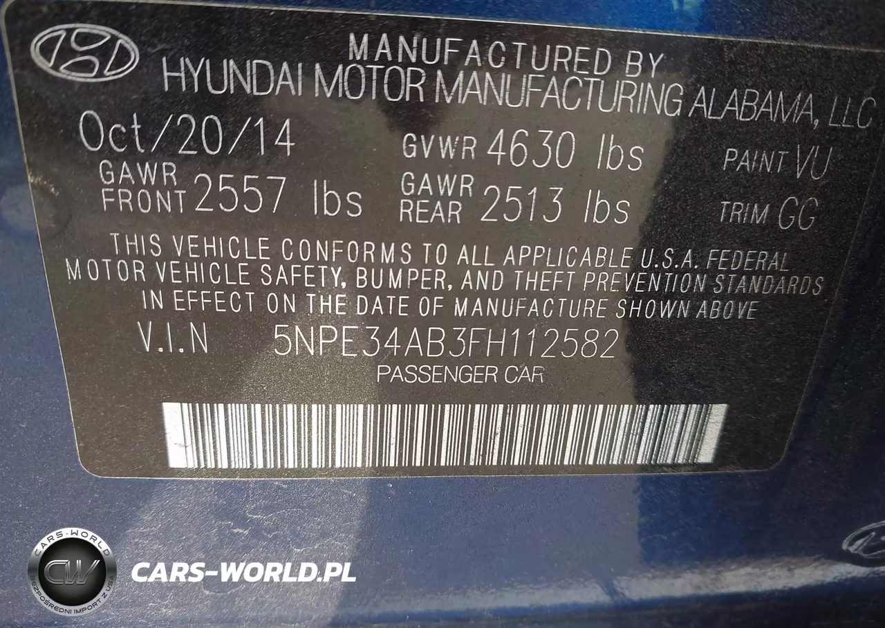 2015 Hyundai Sonata Limited 2.0T VIN:5NPE34AB3FH112582 - 9