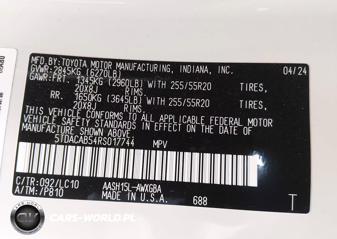 2024 Toyota Grand Highlander Hybrid Limited VIN:5TDACAB54RS017744 - 9
