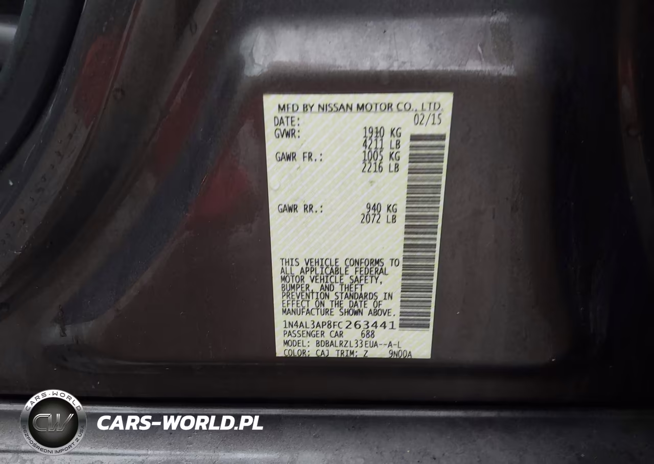 2015 Nissan Altima 2.5 Sl VIN:1N4AL3AP8FC263441 - 9
