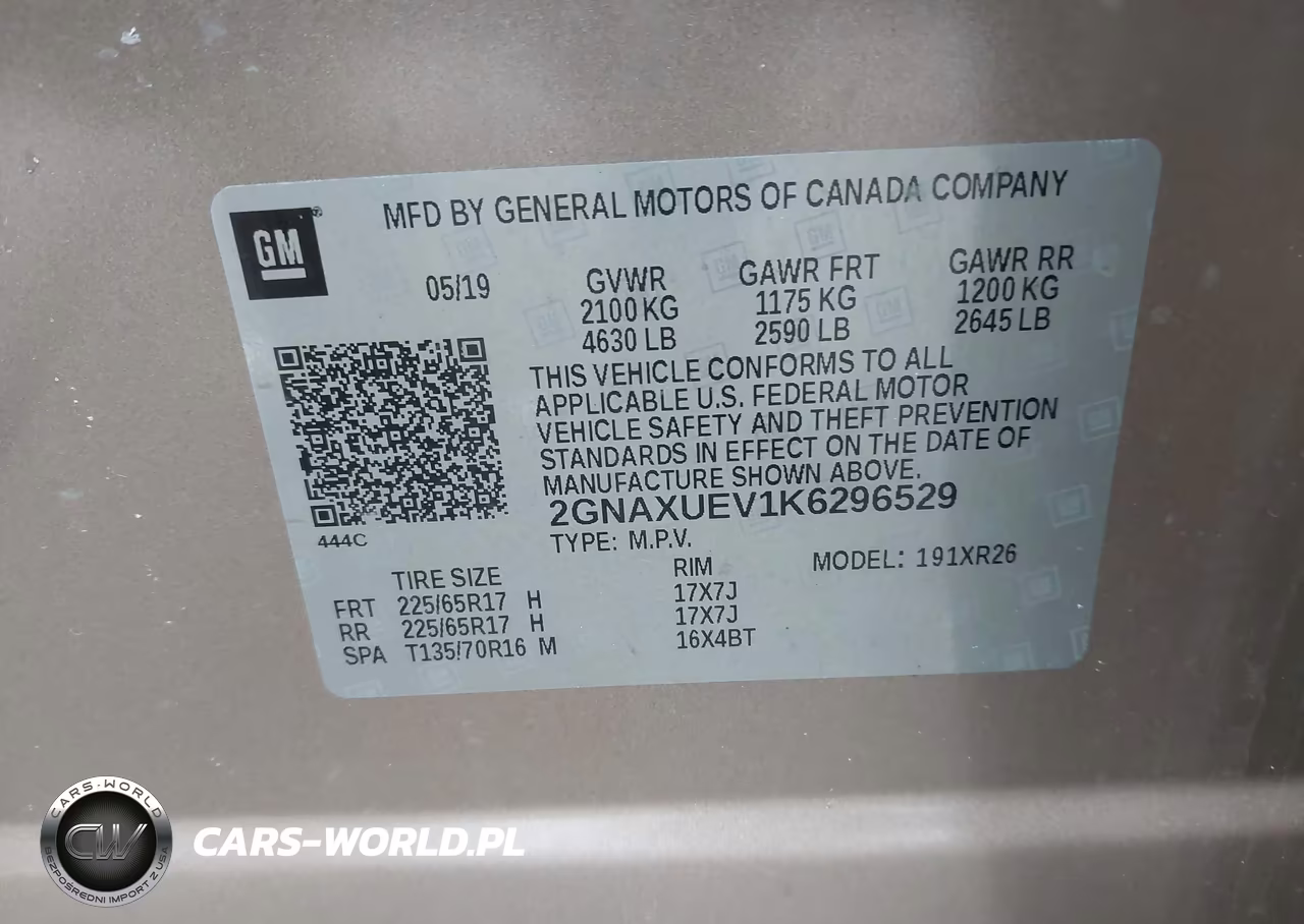 2019 Chevrolet Equinox Lt VIN:2GNAXUEV1K6296529 - 9