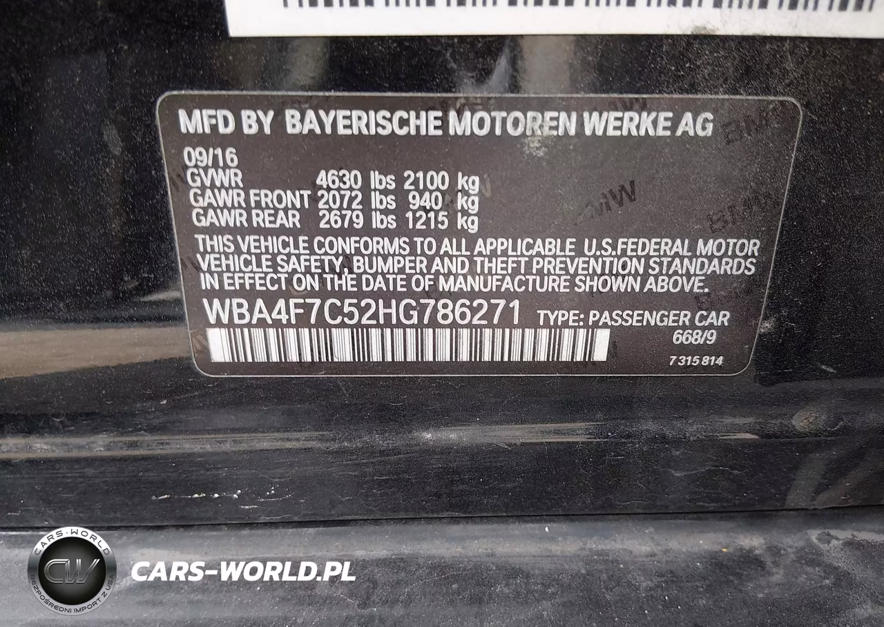 2017 BMW 430I Gran Coupe VIN:WBA4F7C52HG786271 - 9
