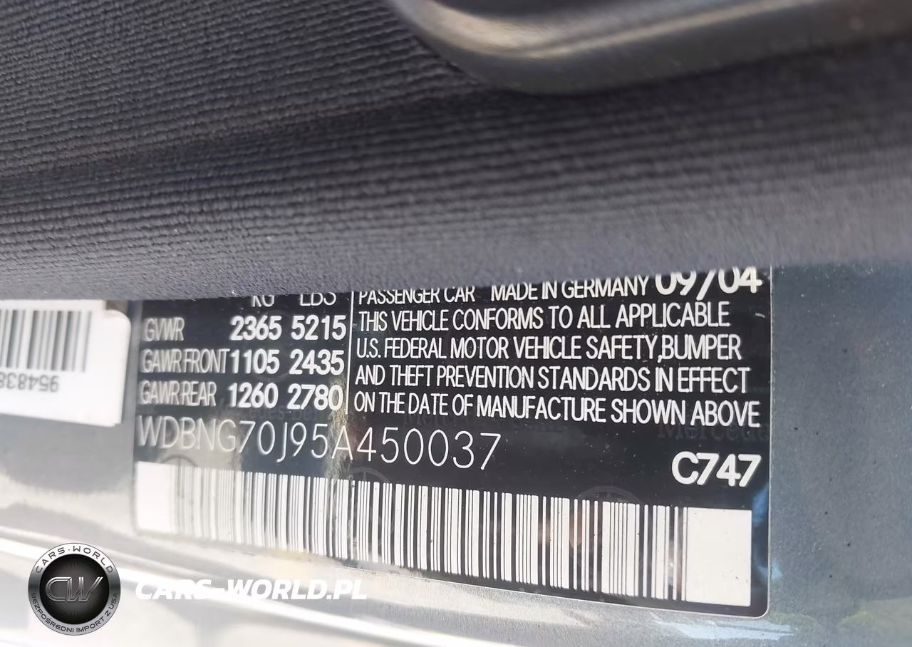 2005 Mercedes-Benz S 430 VIN:WDBNG70J95A450037 - 9