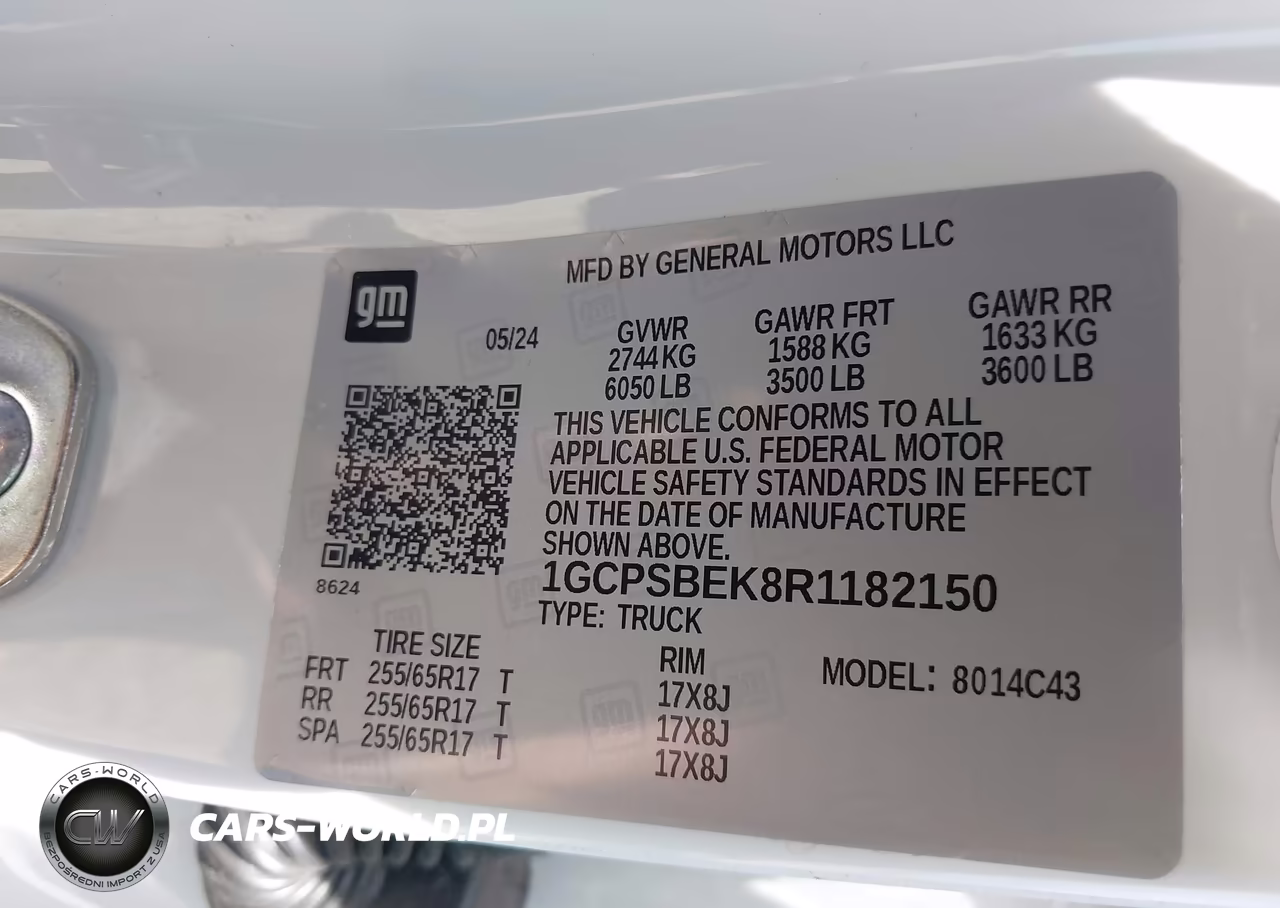 2024 Chevrolet Colorado 2Wd Wt VIN:1GCPSBEK8R1182150 - 9