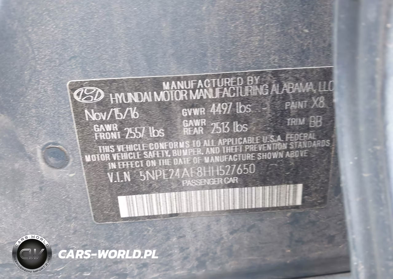 2017 Hyundai Sonata Se VIN:5NPE24AF8HH527650 - 9