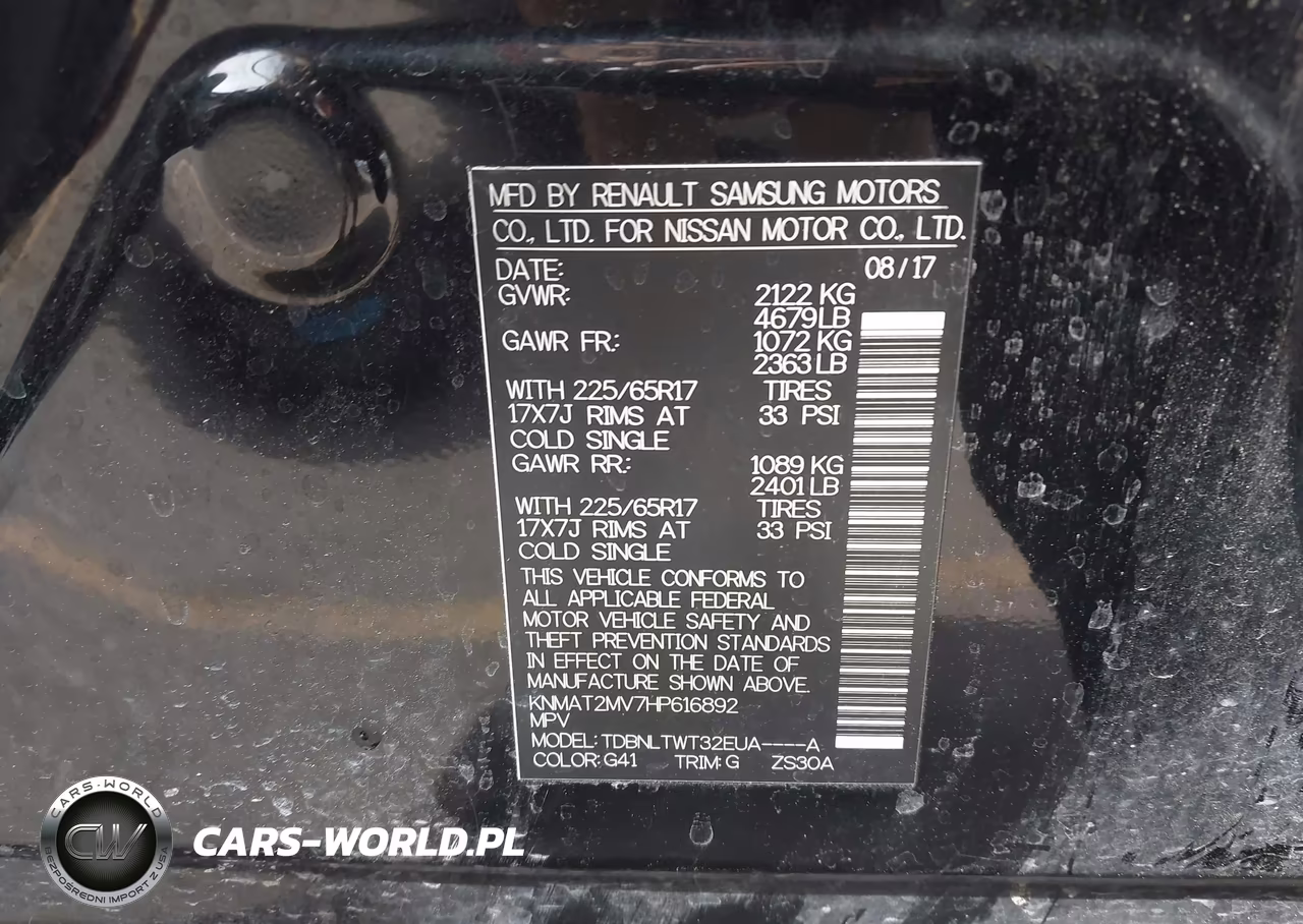 2017 Nissan Rogue Sv VIN:KNMAT2MV7HP616892 - 9