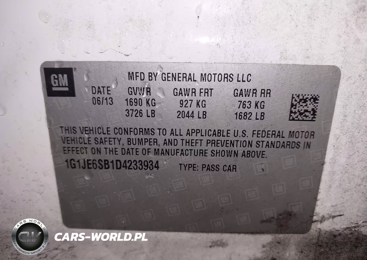 2013 Chevrolet Sonic Ltz Auto VIN:1G1JE6SB1D4233934 - 9