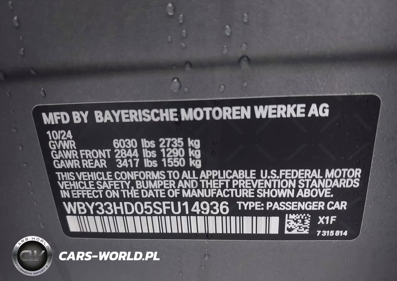 2025 BMW I4 Gran Coupe M50 VIN:WBY33HD05SFU14936 - 9