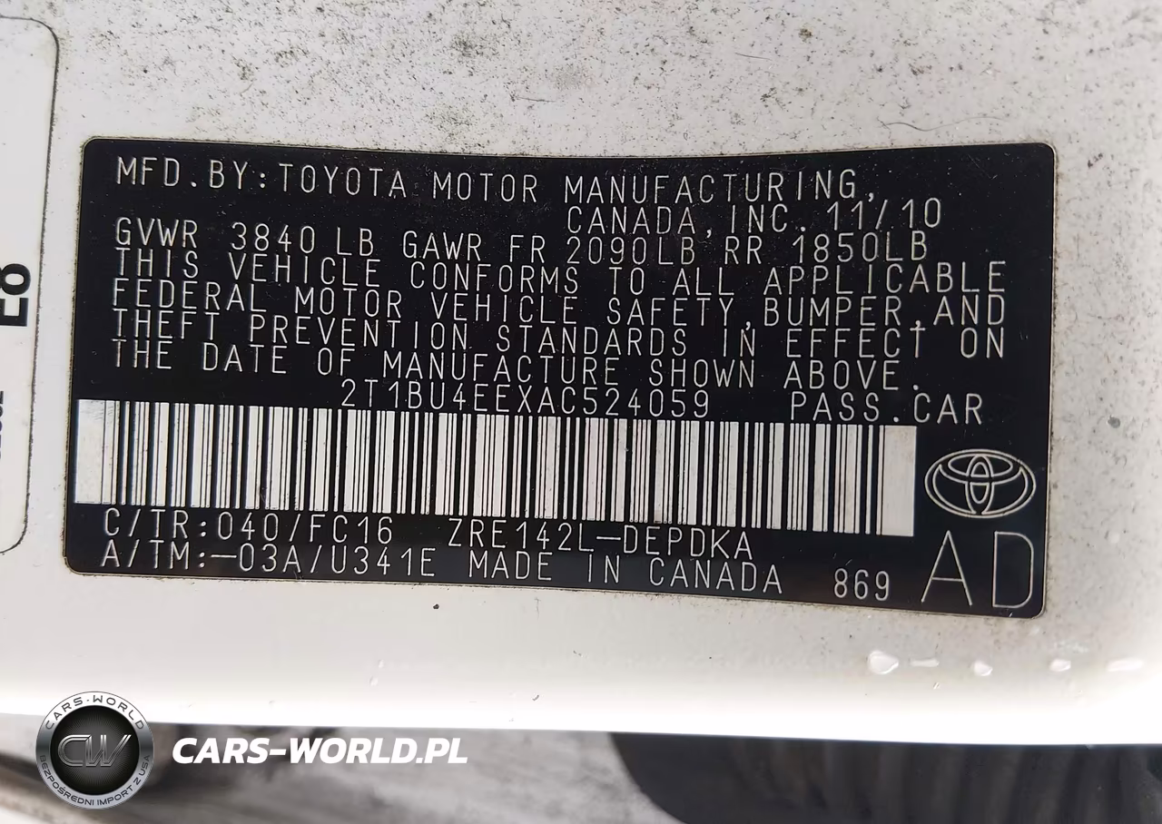 2010 Toyota Corolla Le VIN:2T1BU4EEXAC524059 - 9