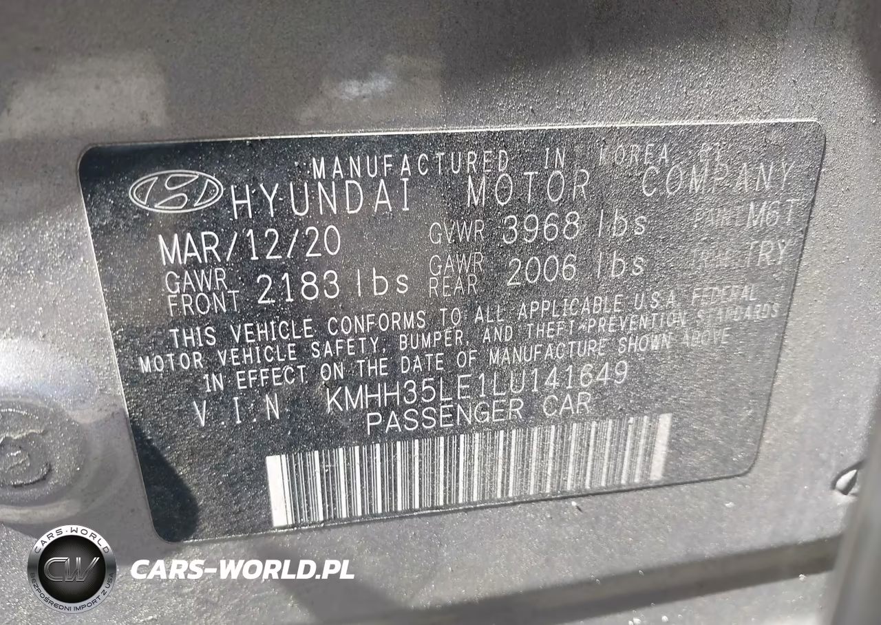 2020 Hyundai Elantra Gt VIN:KMHH35LE1LU141649 - 9