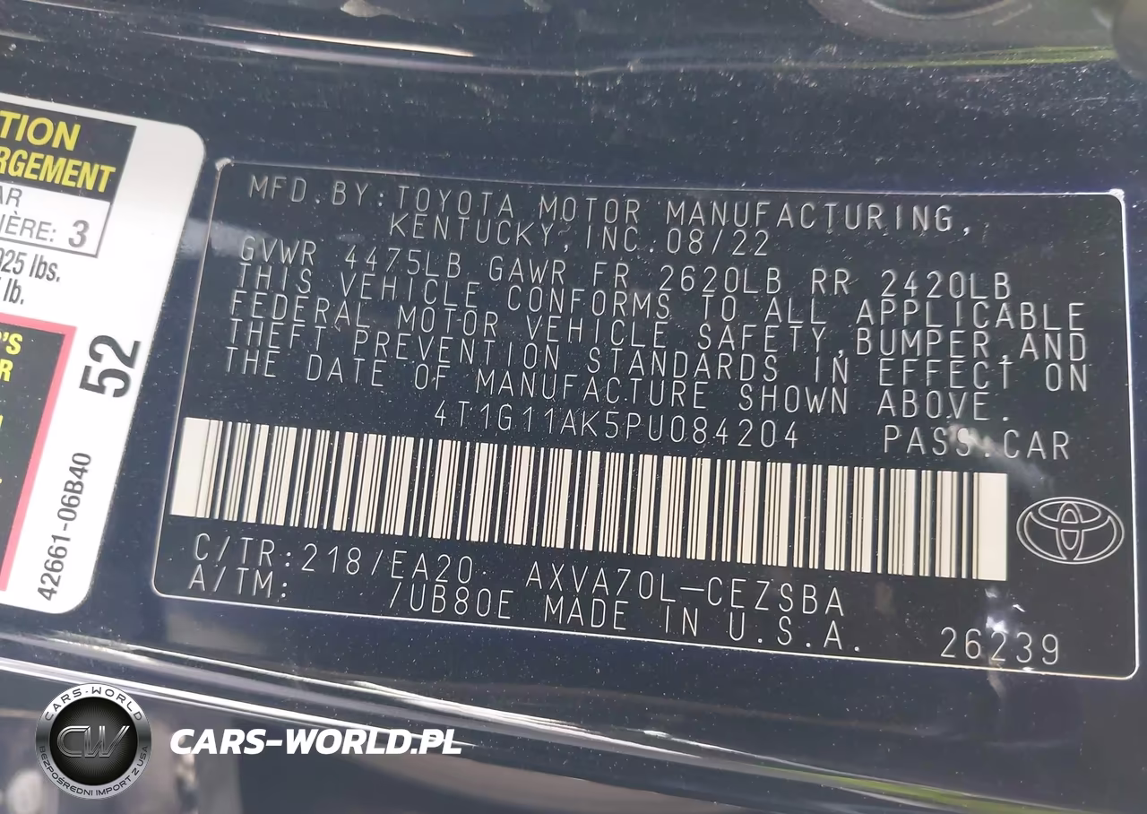 2023 Toyota Camry Se VIN:4T1G11AK5PU084204 - 9