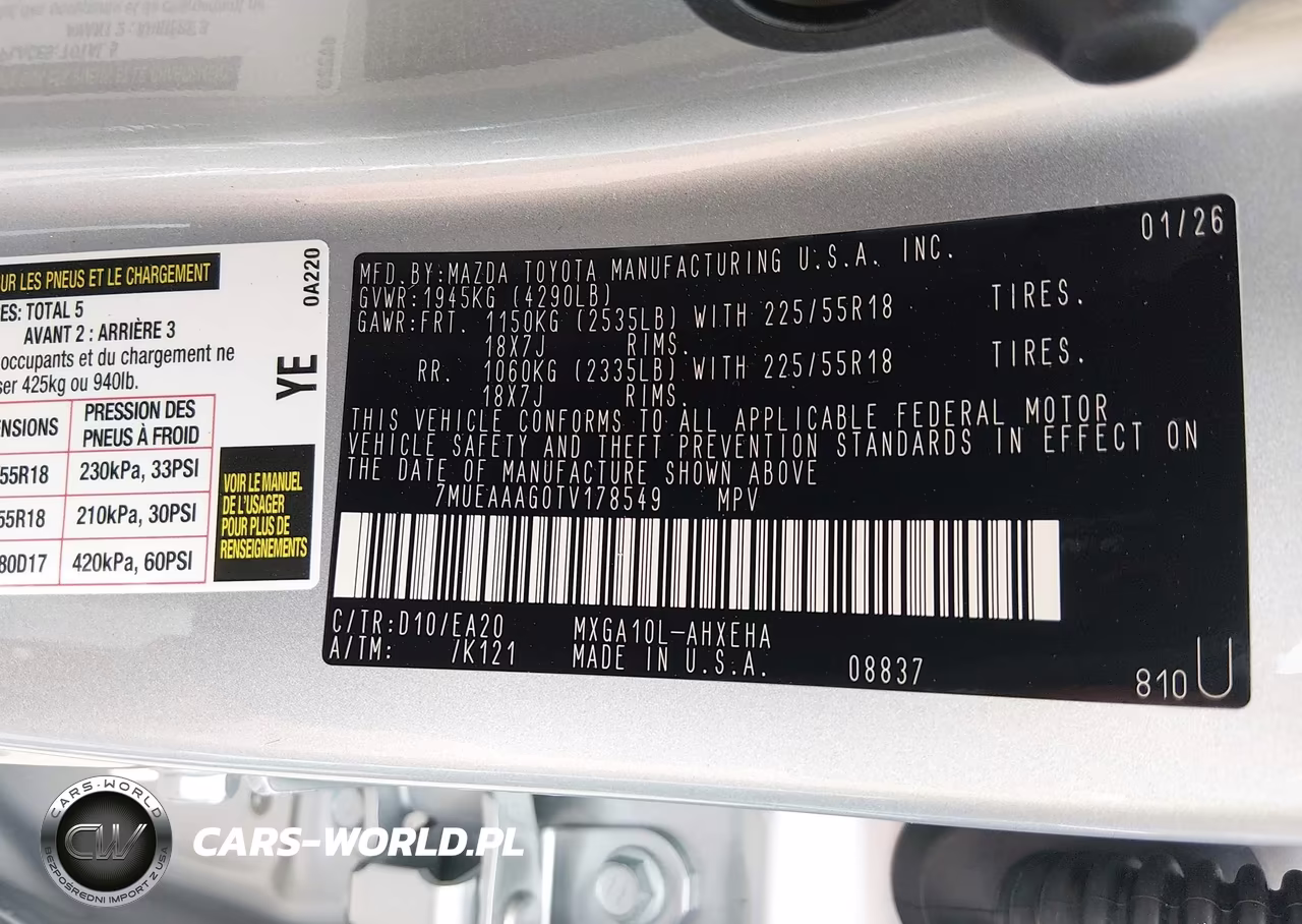 2026 Toyota Corolla Cross Xle VIN:7MUEAAAG0TV178549 - 9