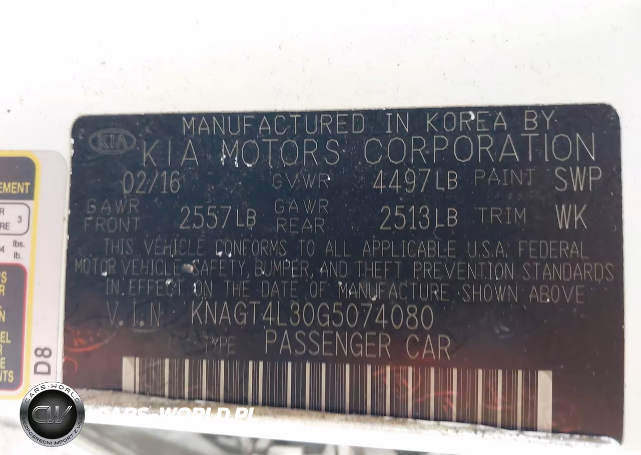 2016 Kia Optima Lx VIN:KNAGT4L30G5074080 - 9