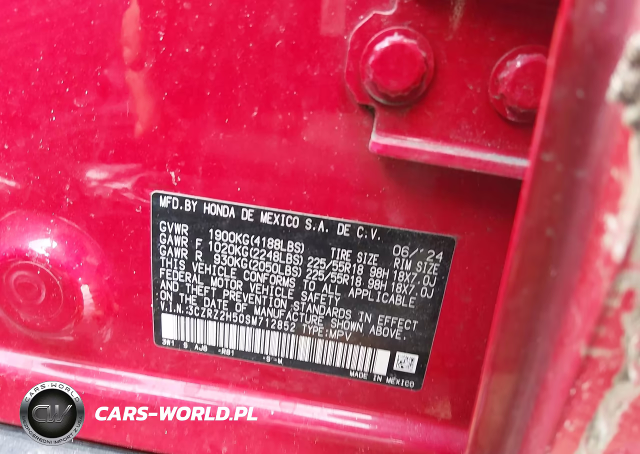 2025 Honda Hr-V Awd Sport VIN:3CZRZ2H50SM712852 - 9