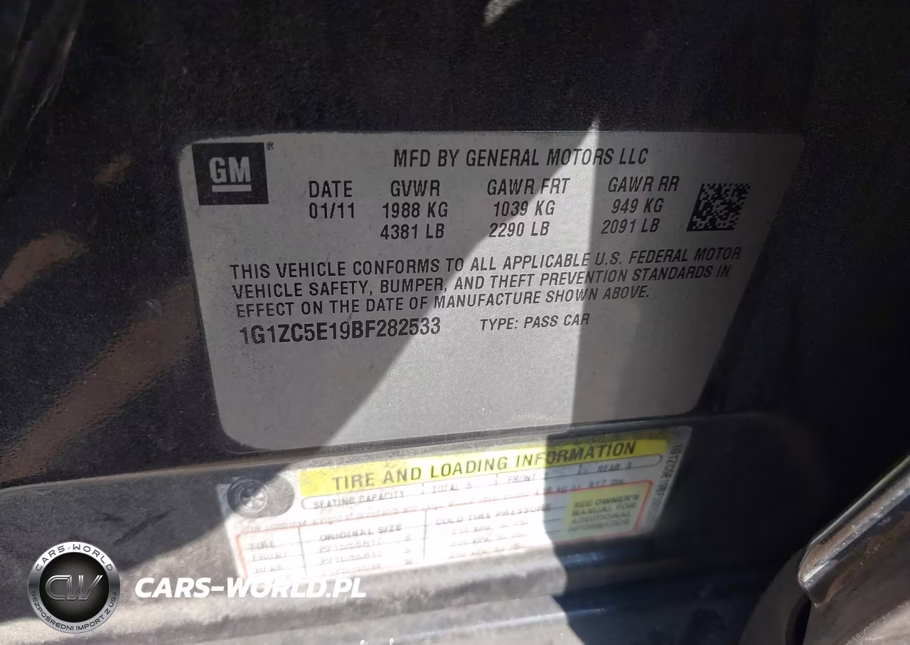 2011 Chevrolet Malibu 1Lt VIN:1G1ZC5E19BF282533 - 9
