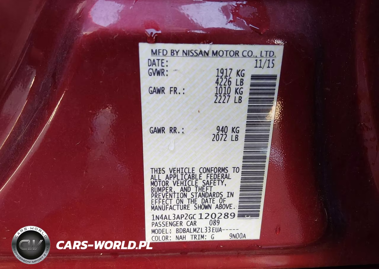 2016 Nissan Altima 2.5 Sv VIN:1N4AL3AP2GC120289 - 9