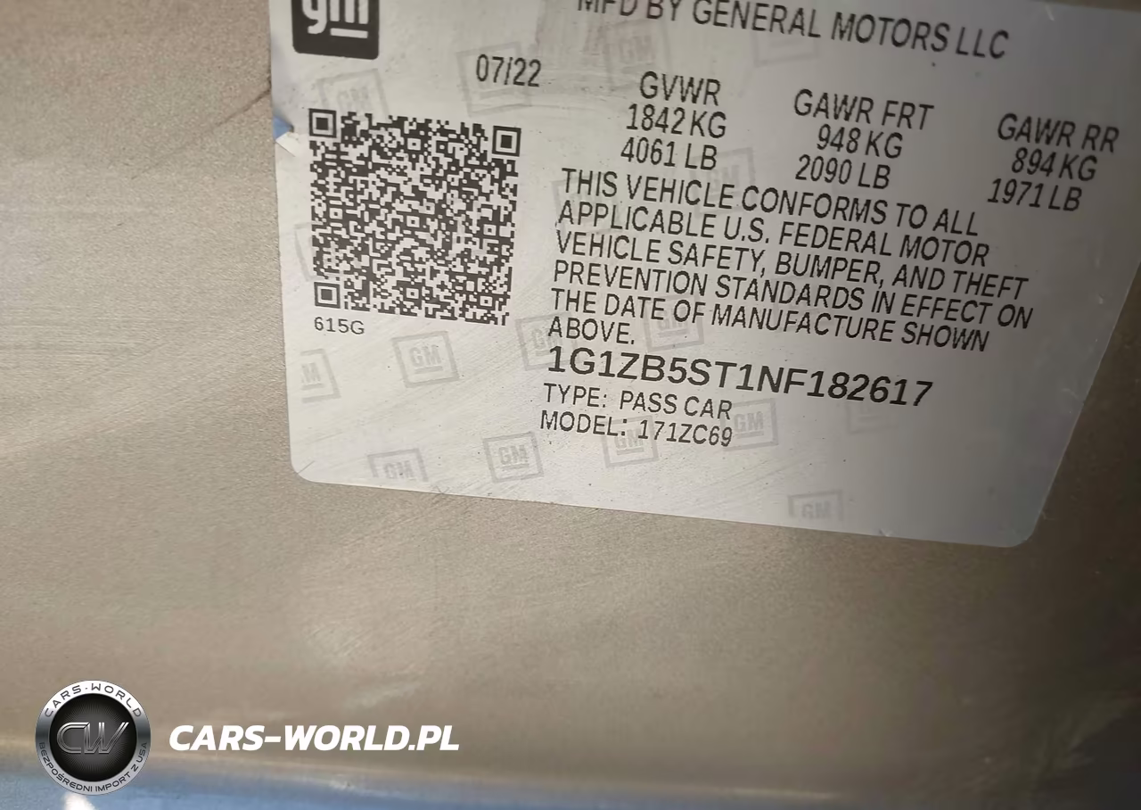 2022 Chevrolet Malibu Fwd Ls VIN:1G1ZB5ST1NF182617 - 9