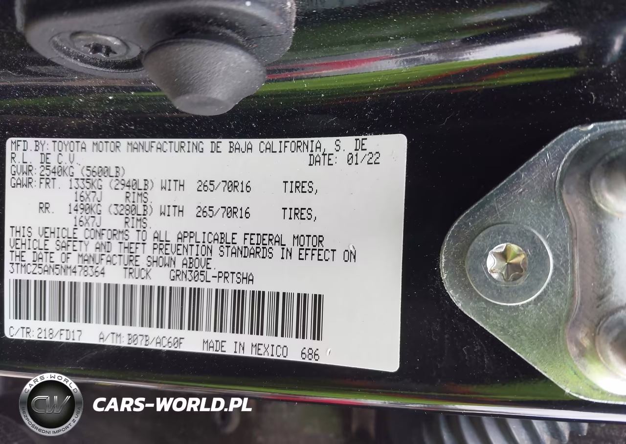 2022 Toyota Tacoma Trd Off Road VIN:3TMCZ5AN5NM478364 - 9