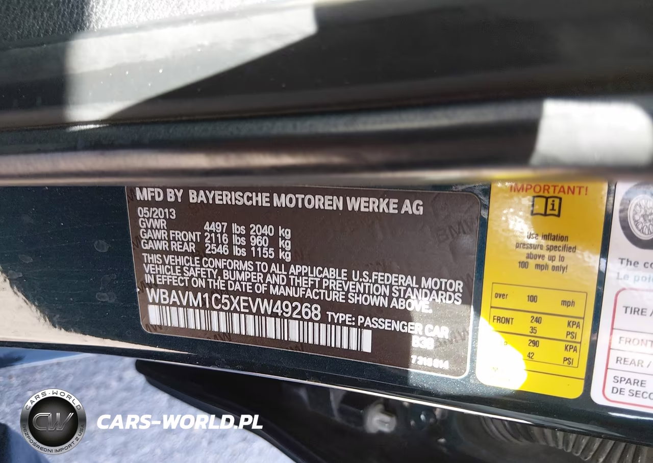 2014 BMW X1 Sdrive28I VIN:WBAVM1C5XEVW49268 - 9