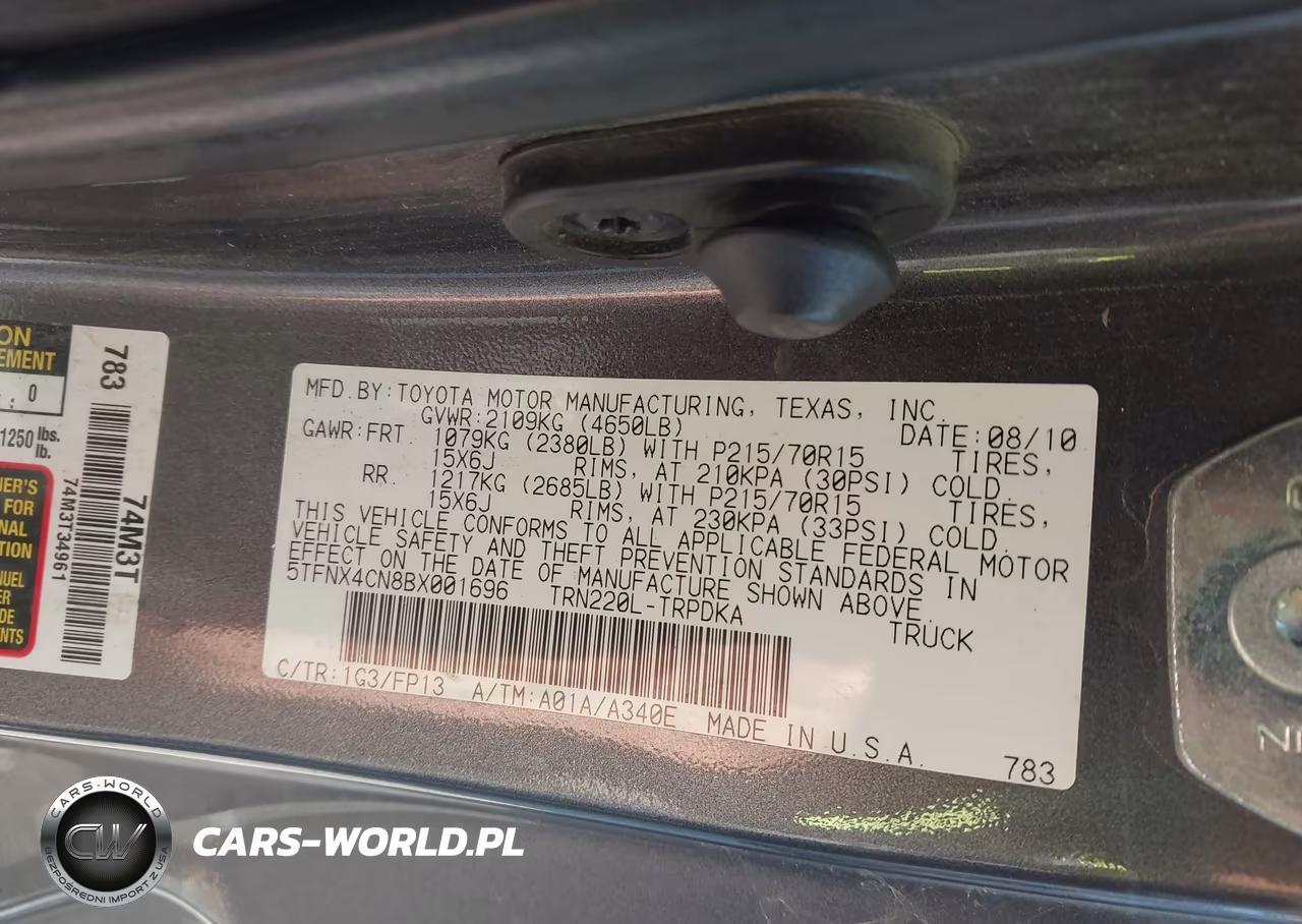 2011 Toyota Tacoma VIN:5TFNX4CN8BX001696 - 9