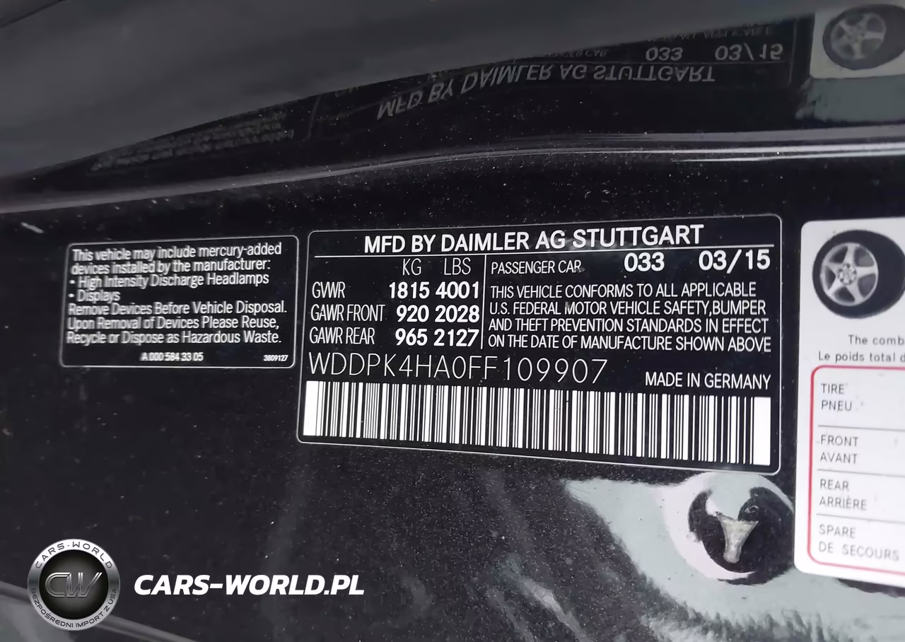 2015 Mercedes-Benz Slk 250 VIN:WDDPK4HA0FF109907 - 9
