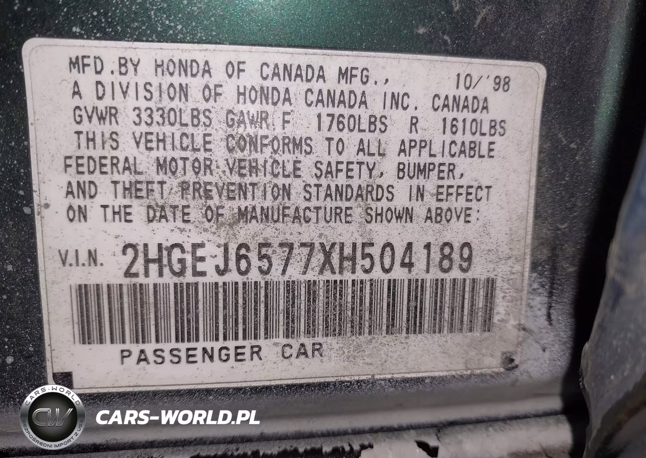 1999 Honda Civic Lx VIN:2HGEJ6577XH504189 - 9