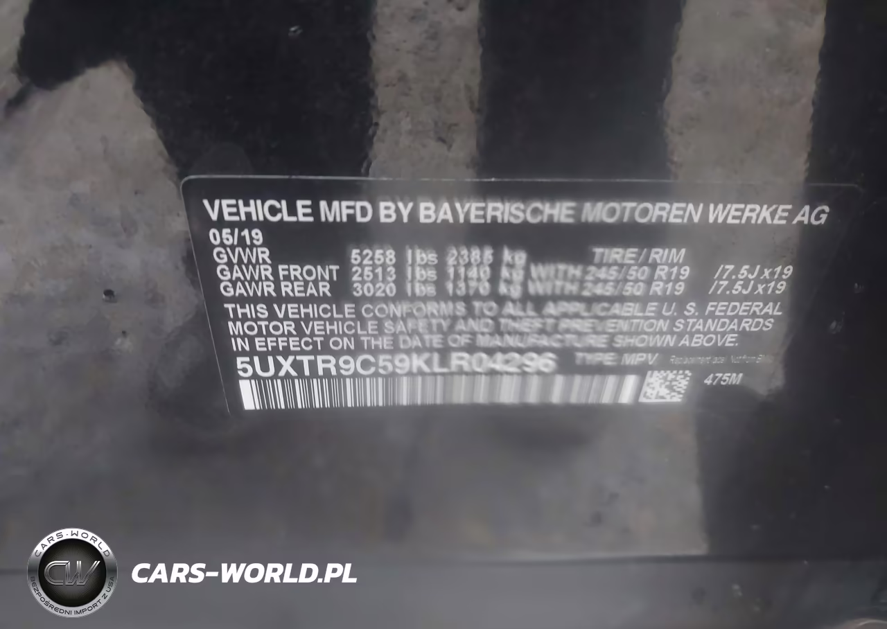 2019 BMW X3 xDrive30I VIN:5UXTR9C59KLR04296 - 9