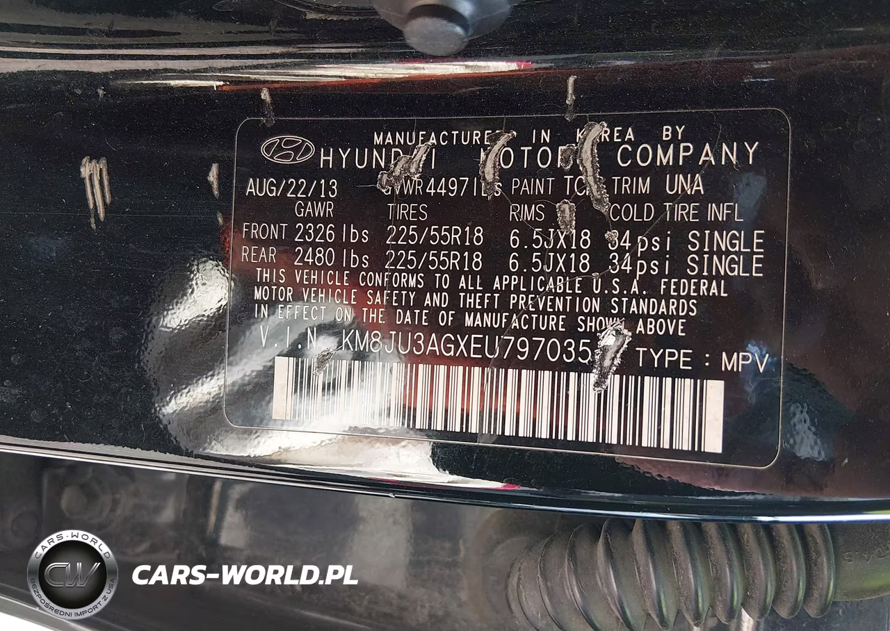 2014 Hyundai Tucson Limited VIN:KM8JU3AGXEU797035 - 9