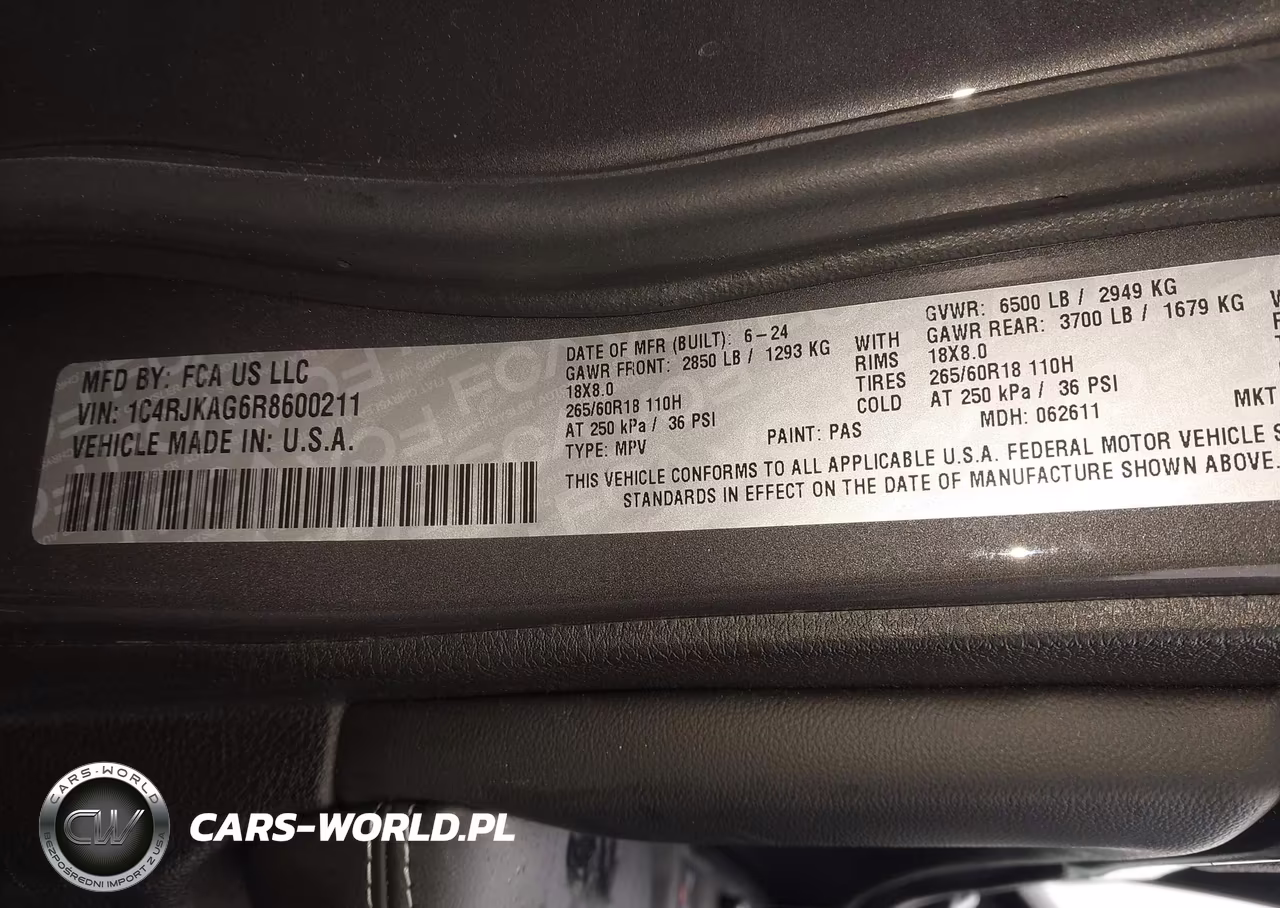 2024 Jeep Grand Cherokee L Laredo X 4X4 VIN:1C4RJKAG6R8600211 - 9