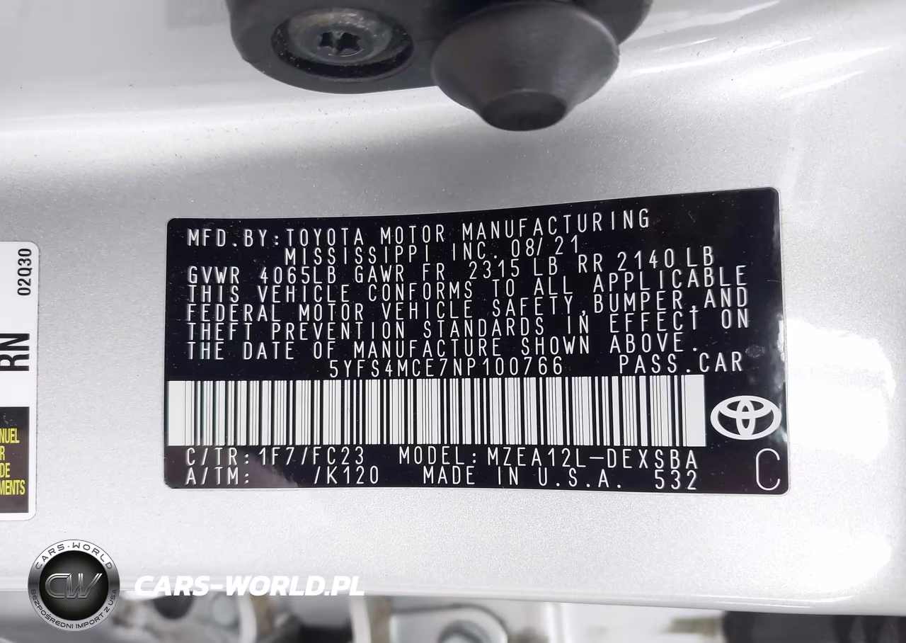 2022 Toyota Corolla Se VIN:5YFS4MCE7NP100766 - 9