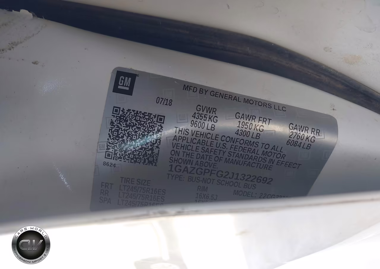 2018 Chevrolet Express 3500 Lt VIN:1GAZGPFG2J1322692 - 9