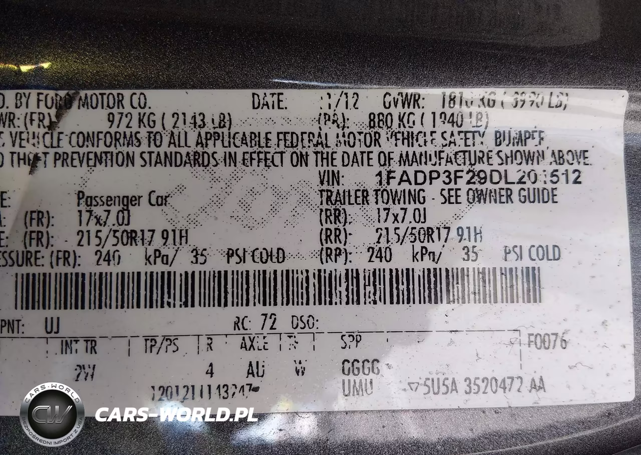 2013 Ford Focus Se VIN:1FADP3F29DL201512 - 9