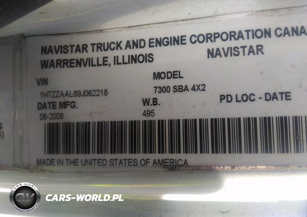 2009 International 7000 7300 VIN:1HTZZAAL89J062218 - 9
