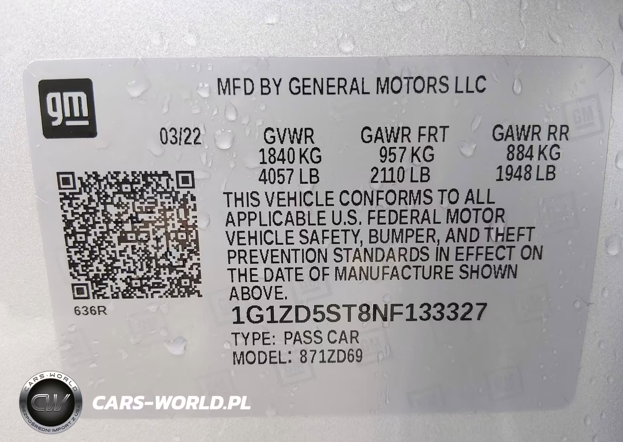 2022 Chevrolet Malibu Fwd Lt VIN:1G1ZD5ST8NF133327 - 9