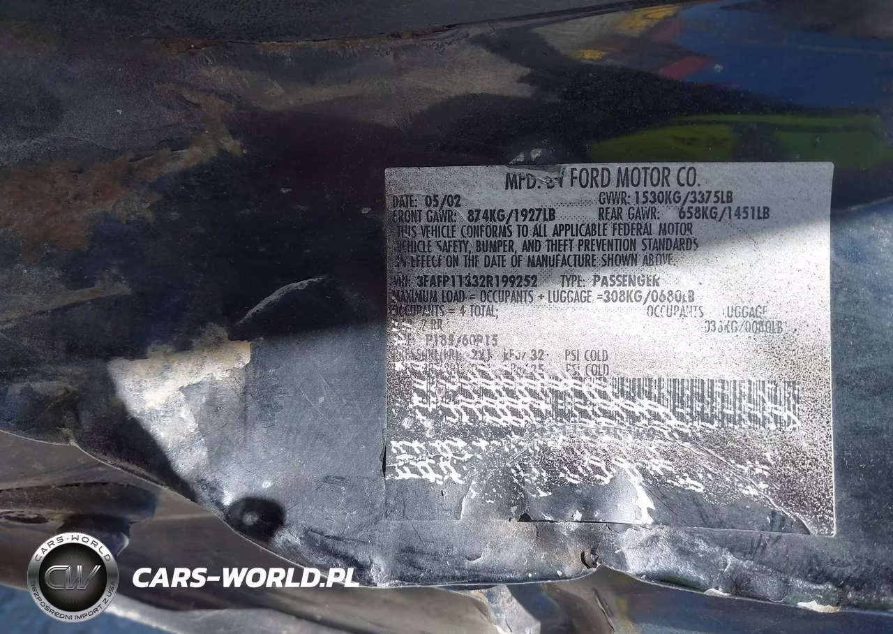 2002 Ford Escort Zx2 VIN:3FAFP11332R199252 - 9