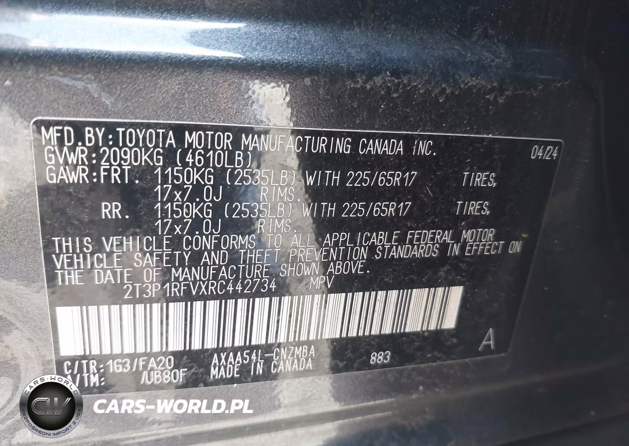 2024 Toyota Rav4 Xle VIN:2T3P1RFVXRC442734 - 9