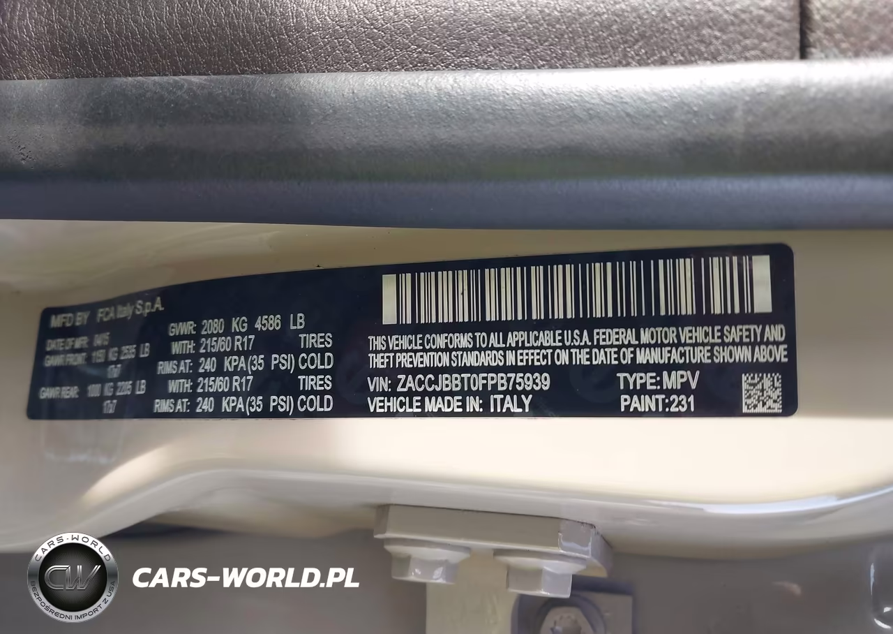 2015 Jeep Renegade Latitude VIN:ZACCJBBT0FPB75939 - 9