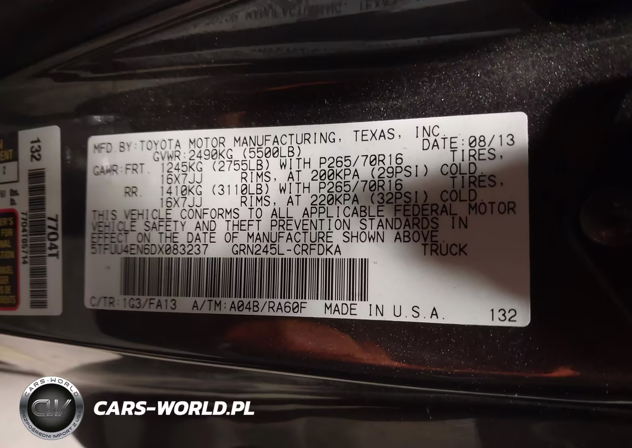 2013 Toyota Tacoma Base V6 VIN:5TFUU4EN6DX083237 - 9