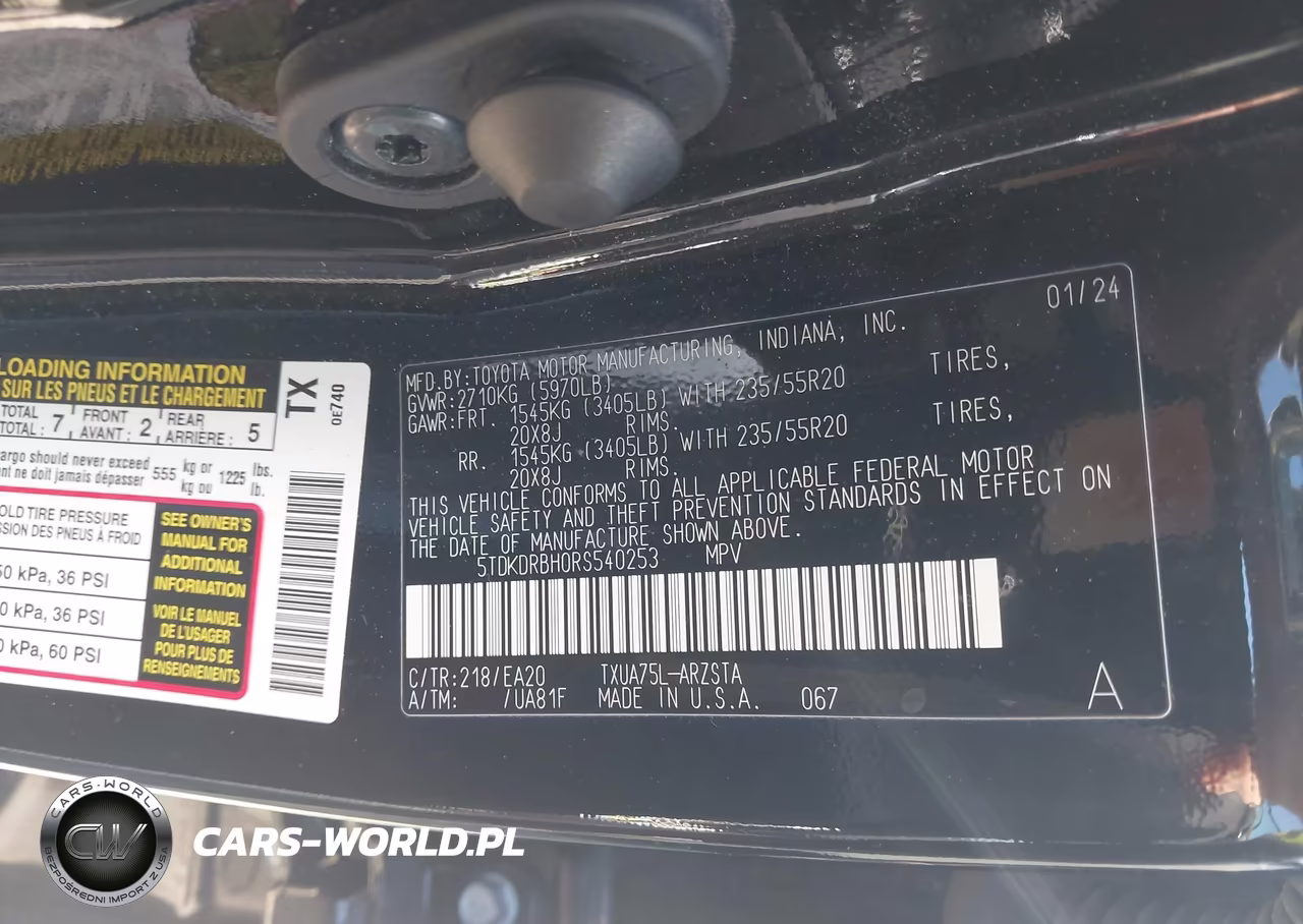 2024 Toyota Highlander Xse VIN:5TDKDRBH0RS540253 - 9