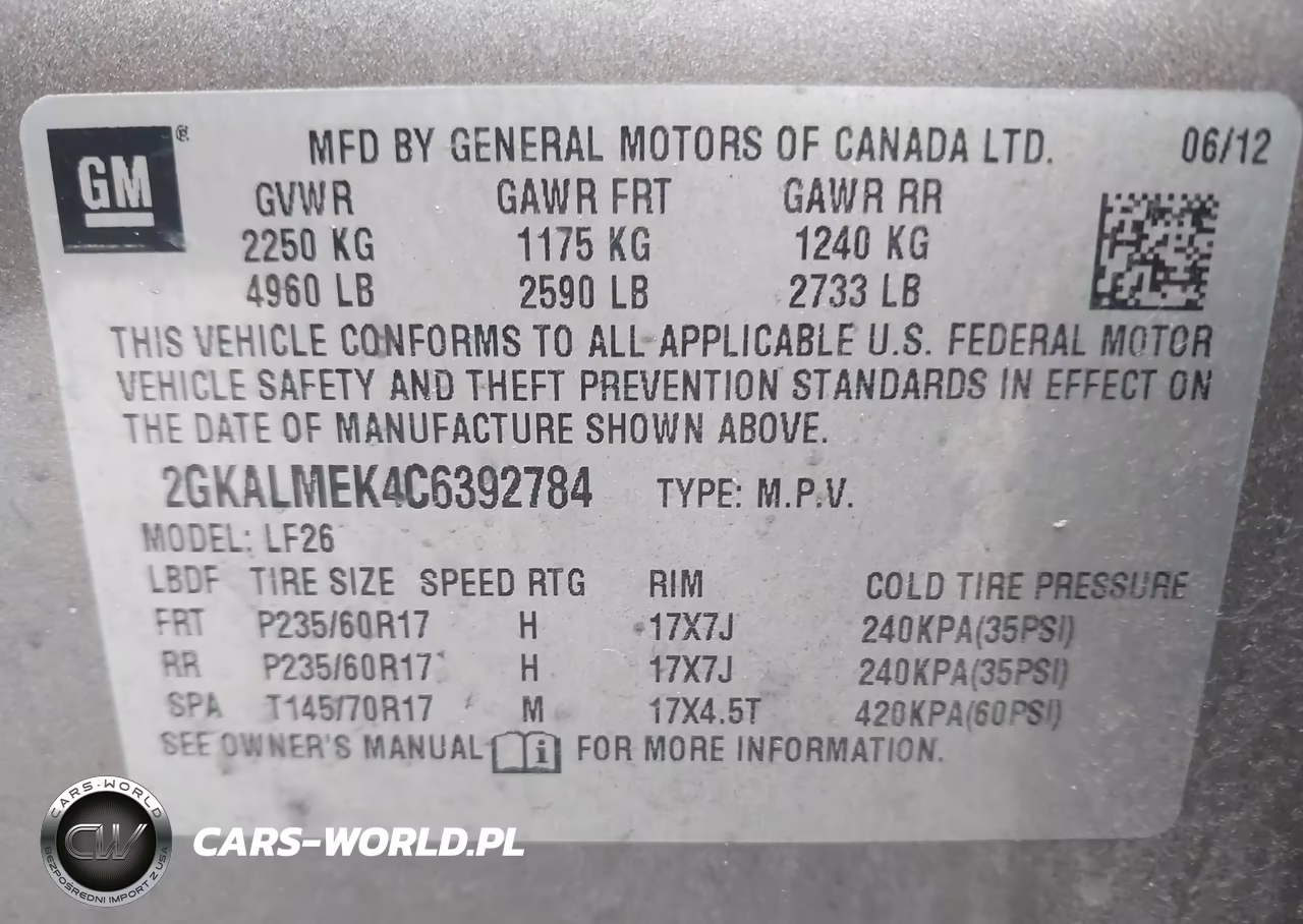 2012 GMC Terrain Sle-1 VIN:2GKALMEK4C6392784 - 9