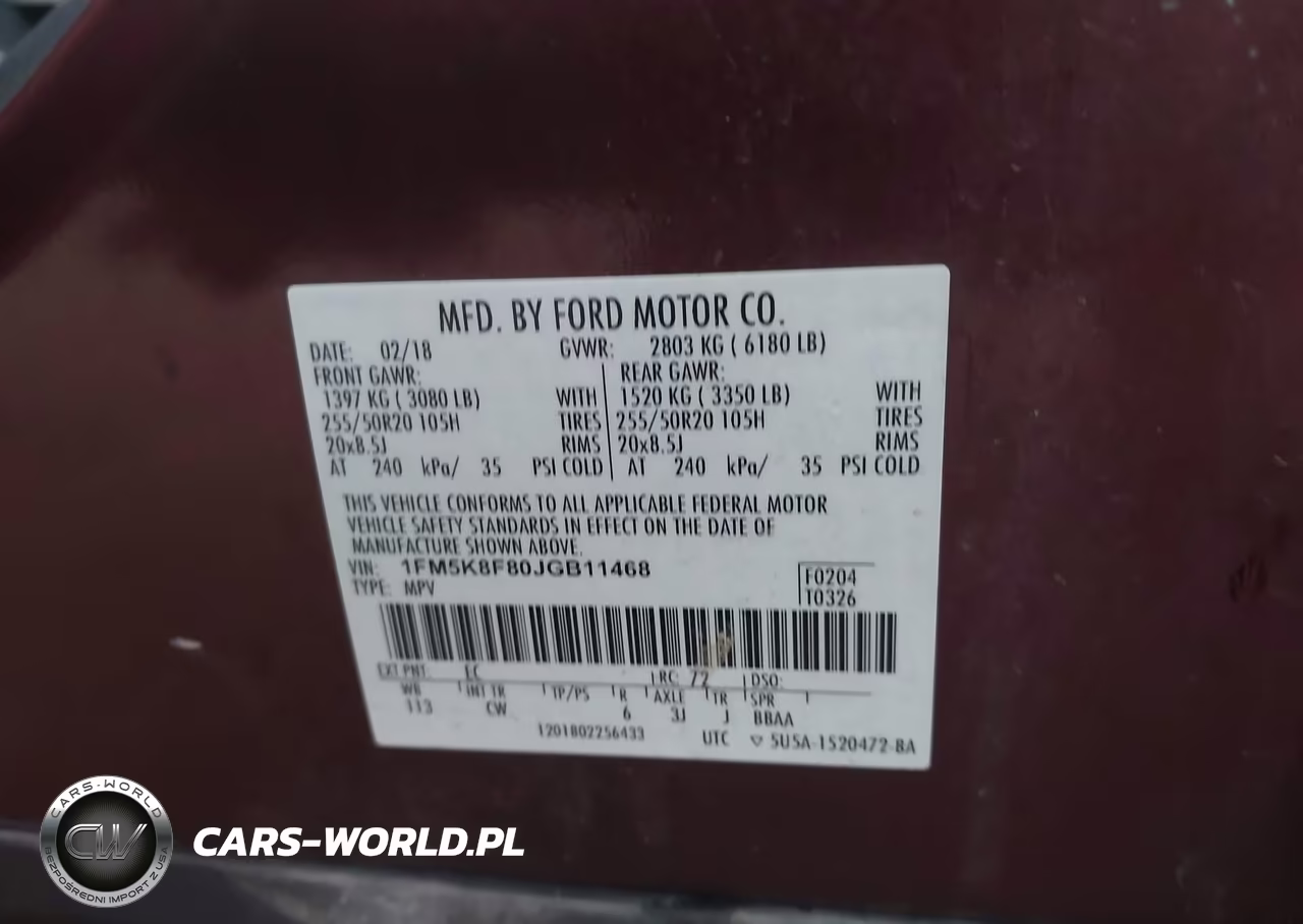 2018 Ford Explorer Limited VIN:1FM5K8F80JGB11468 - 9