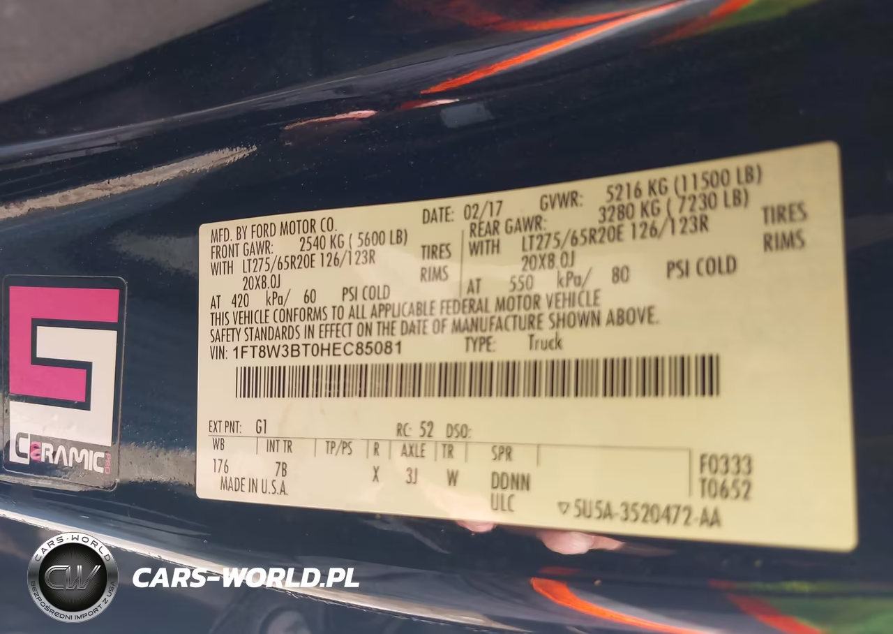 2017 Ford F-350 Platinum VIN:1FT8W3BT0HEC85081 - 9