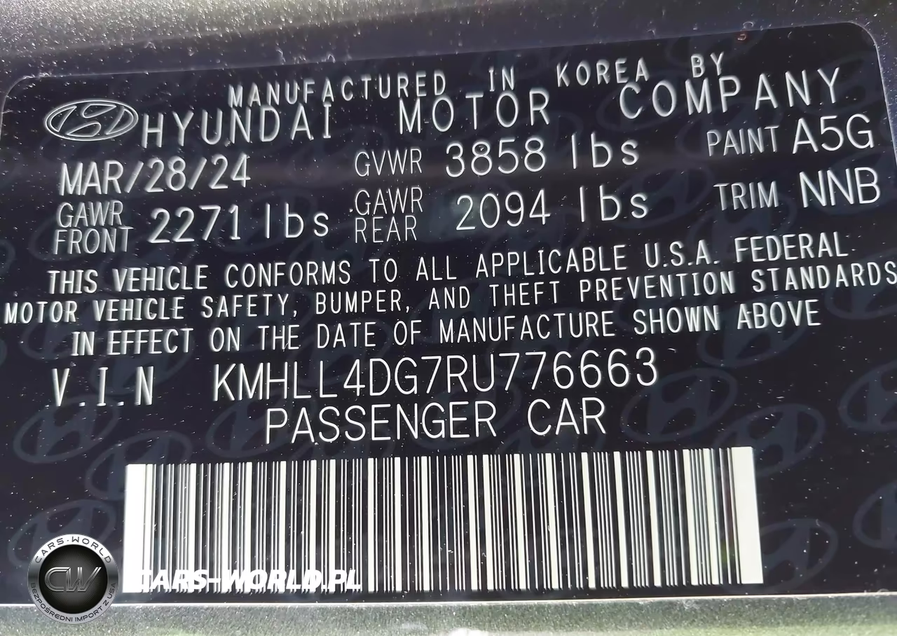 2024 Hyundai Elantra Se VIN:KMHLL4DG7RU776663 - 9