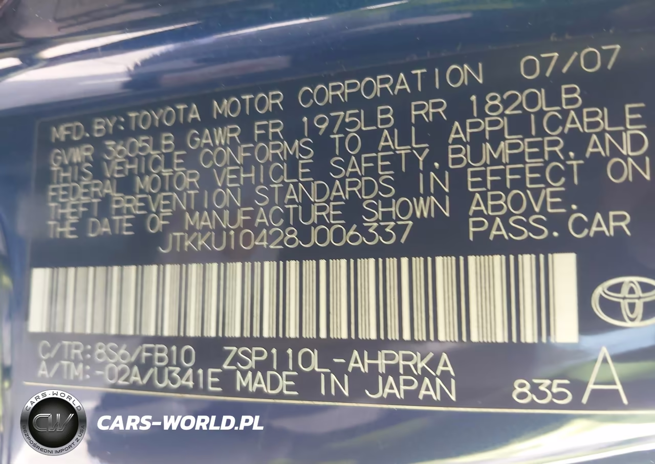 2008 Scion Xd VIN:JTKKU10428J006337 - 9