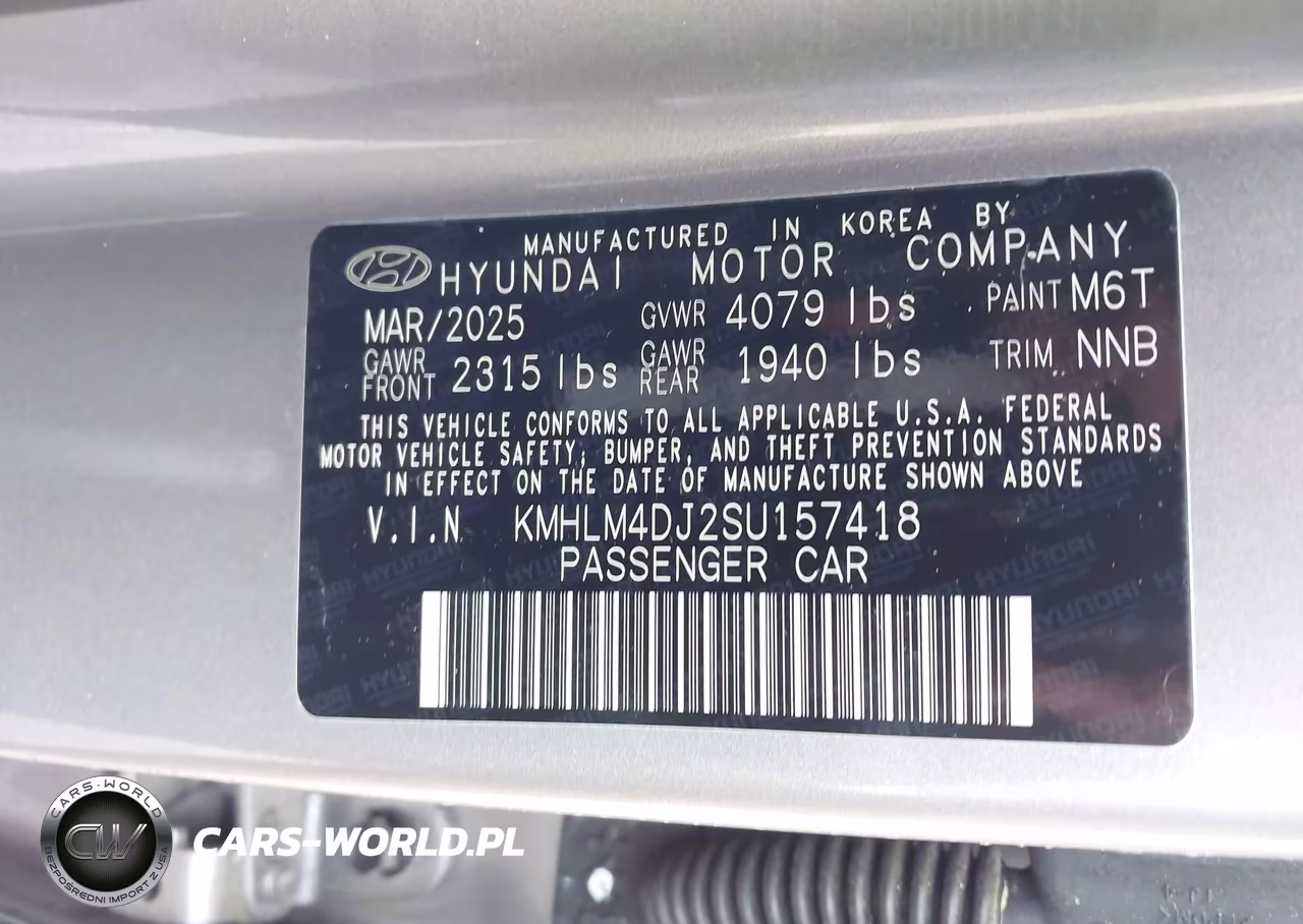 2025 Hyundai Elantra Hybrid Sel Sport VIN:KMHLM4DJ2SU157418 - 9